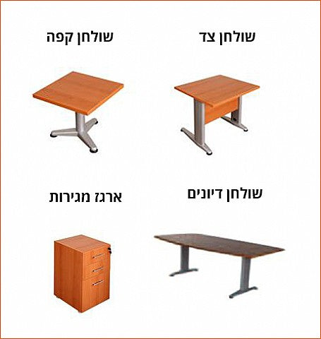 שולחן משרדי SILVER – דגם מתכת – פרט עיצוב וגימור