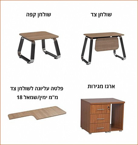 שולחן משרדי NICE – דגם מתכת – פרט עיצוב וגימור