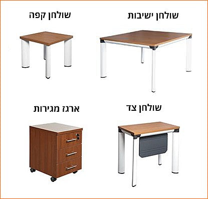 שולחן משרדי TREND – דגם מתכת – פרט עיצוב וגימור