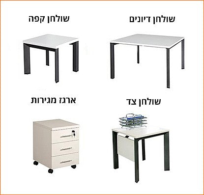 שולחן משרדי ANGLE – דגם מתכת – פרט עיצוב וגימור