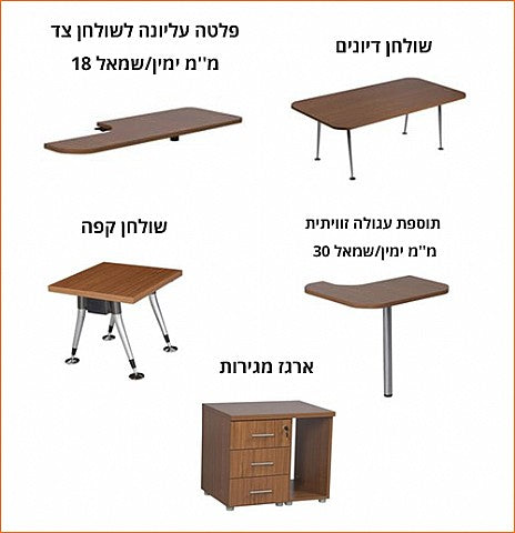 שולחן משרדי ORBITAL – דגם מתכת – פרט עיצוב וגימור