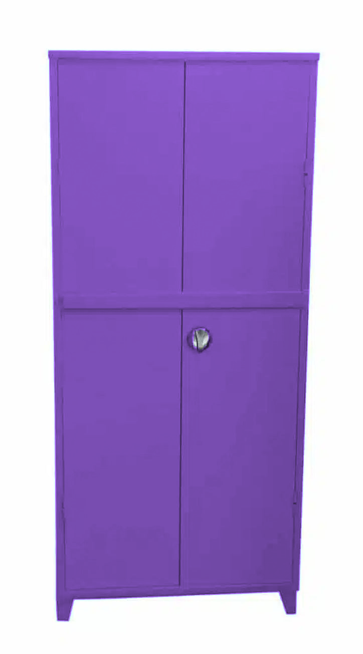 ארון מתכת 2 דלתות + מוט נעילה – סגול