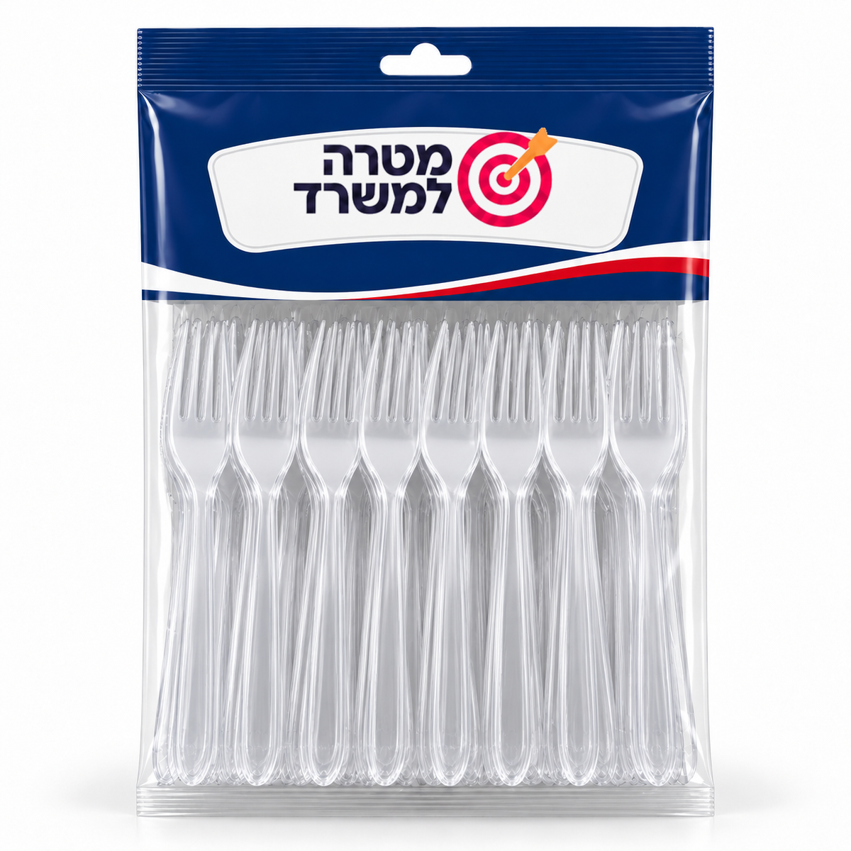 מזלגות חד־פעמיים שקופים – מארז 50 יחידות