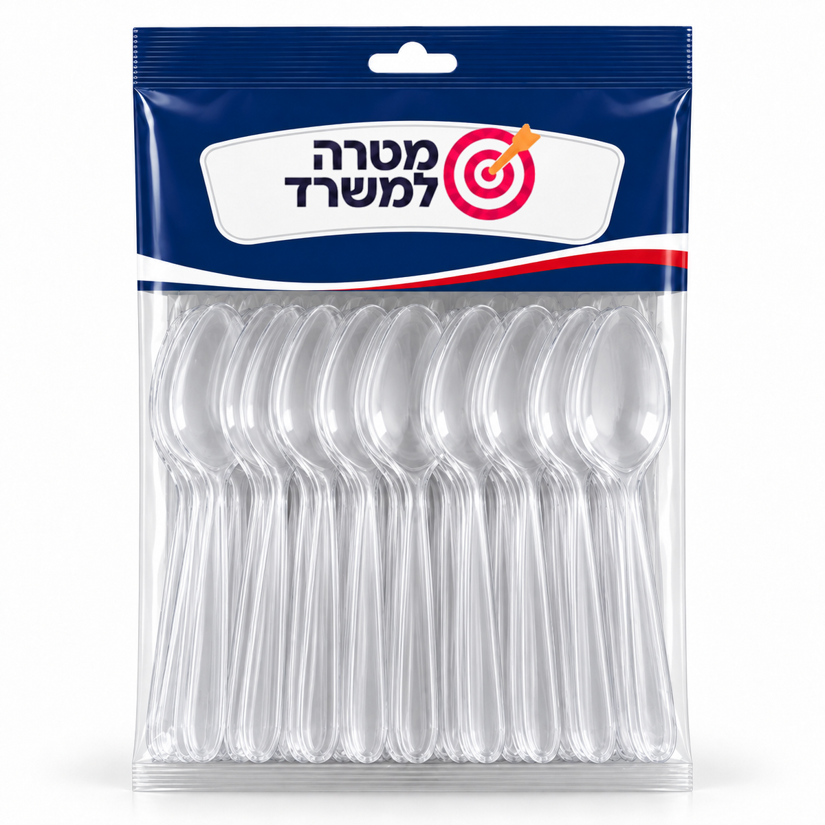 כפות חד־פעמיות שקופות – מארז 50 יחידות