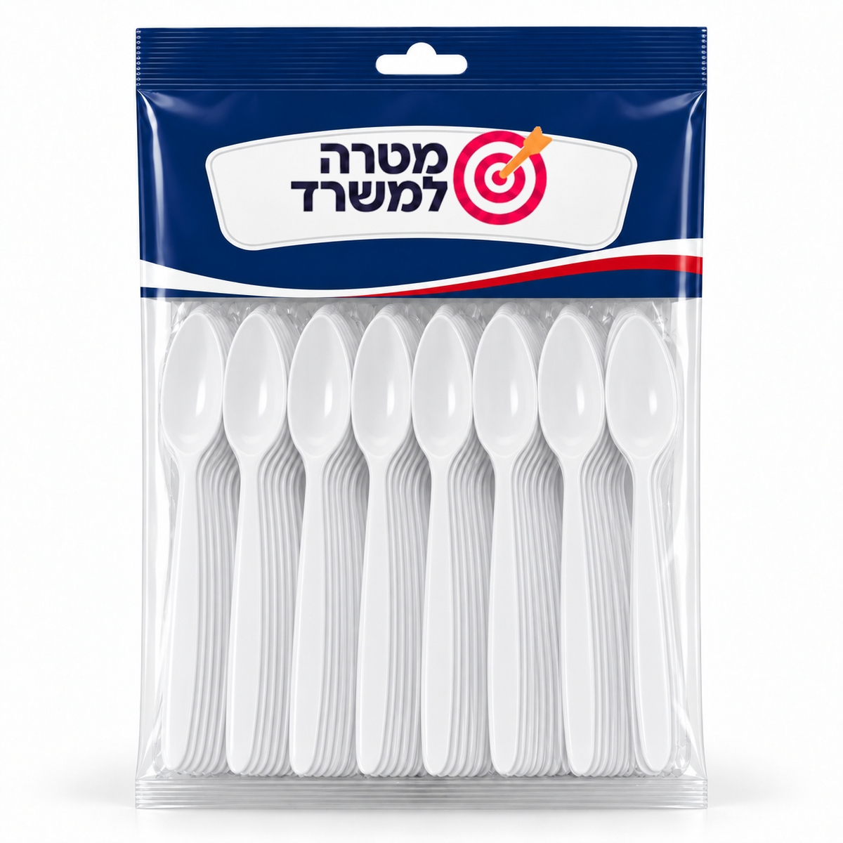 כפות חד־פעמיות לבנות – מארז 100 יחידות